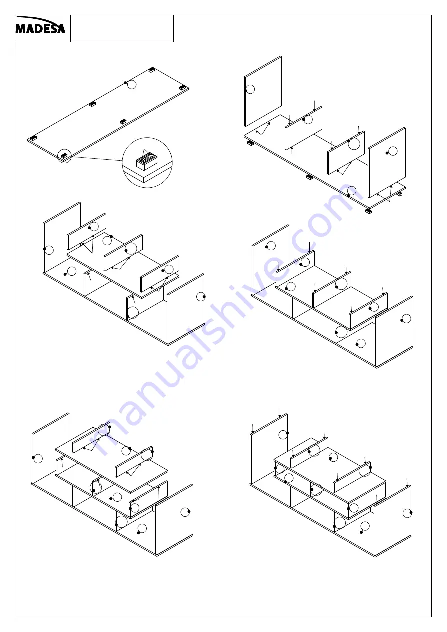 Madesa Moveis Western Teka Brilh Branco Brilh 6870 Assembly Instructions Download Page 3