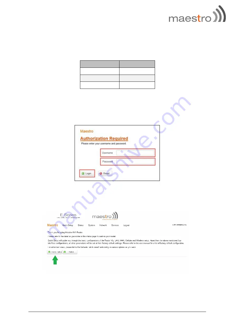 Maestro E210 Series Quick Start Manual Download Page 17