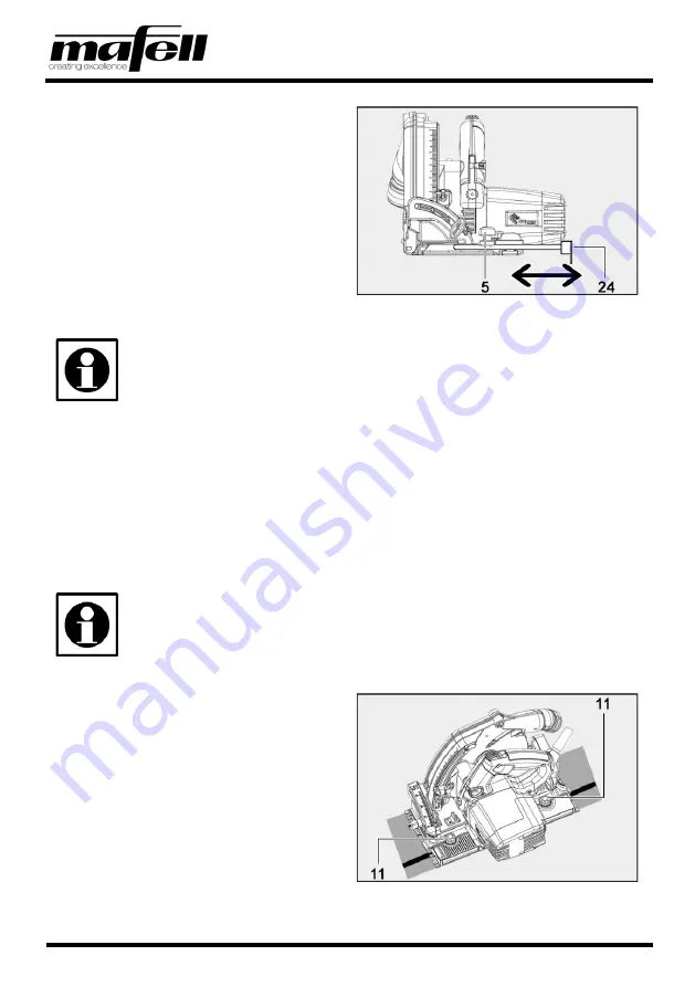 Mafell MT55cc Operating/Safety Instructions Manual Download Page 24