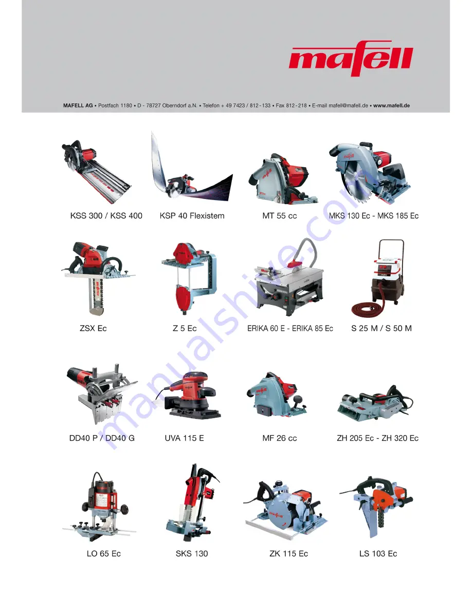 Mafell ZB 400E Скачать руководство пользователя страница 41