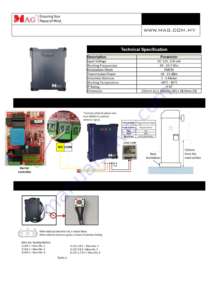 MAG BRD02 Quick Manual Download Page 1