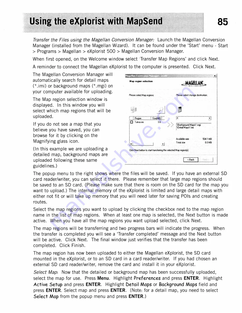 Magellan eXplorist Basic User Manual Download Page 116