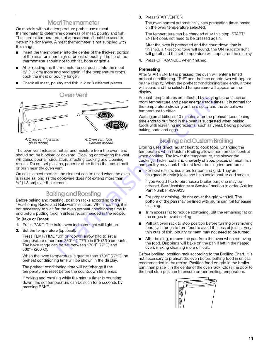 Magic Chef CERS858TCD0 Use & Care Manual Download Page 11