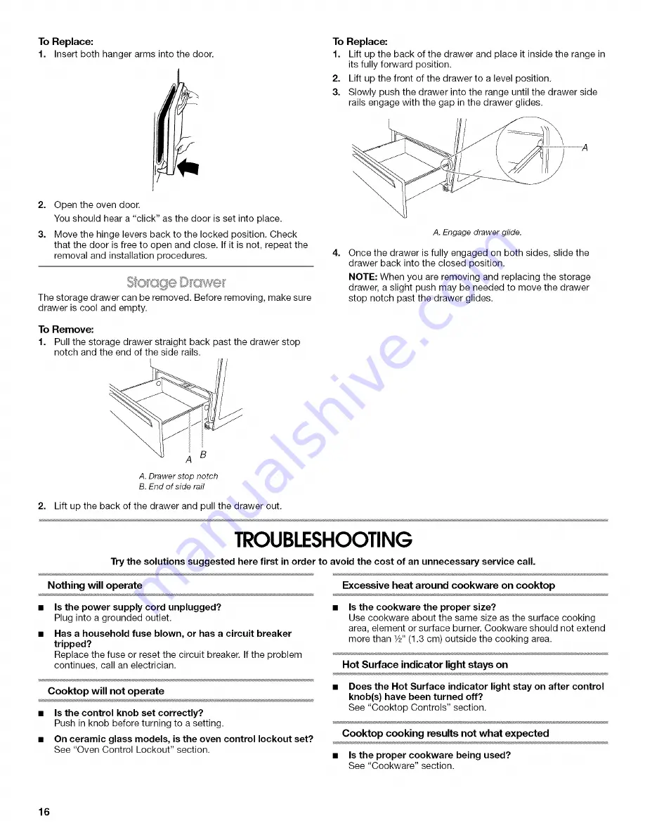 Magic Chef CERS858TCD0 Use & Care Manual Download Page 16