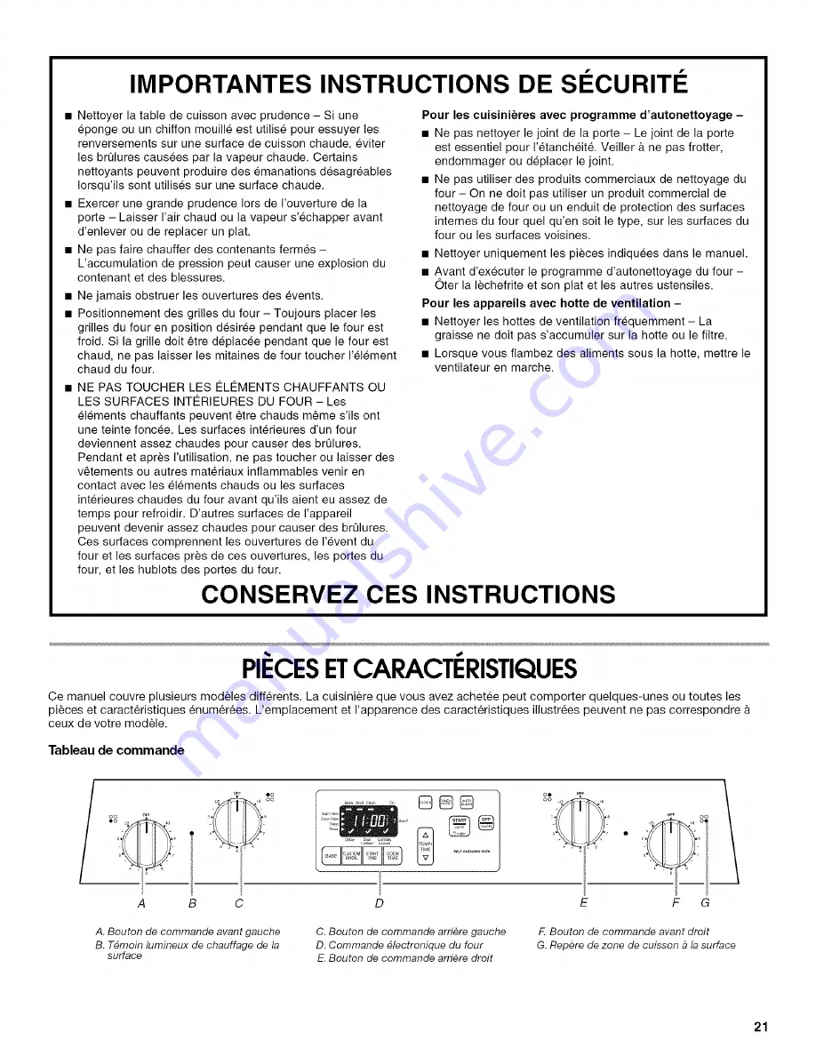 Magic Chef CERS858TCD0 Скачать руководство пользователя страница 21