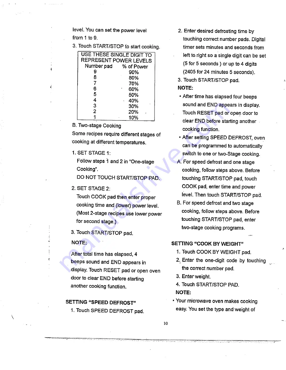 Magnasonic MMW5735-1 Owner'S Manual Download Page 11