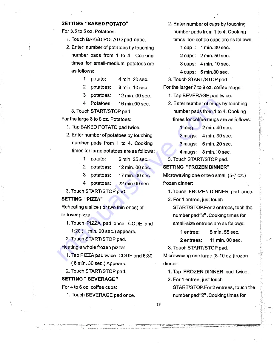 Magnasonic MMW5735-1 Owner'S Manual Download Page 14