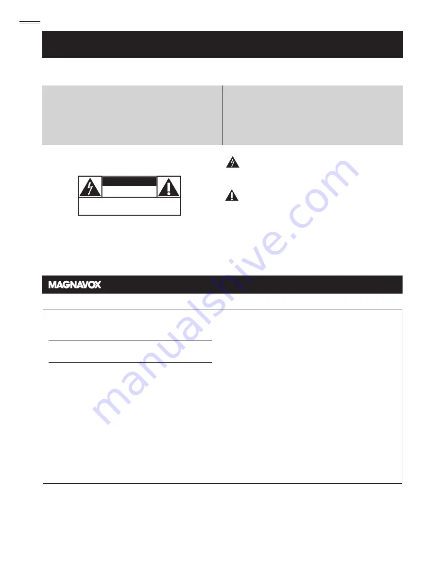 Magnavox 19MF301B Owner'S Manual Download Page 2