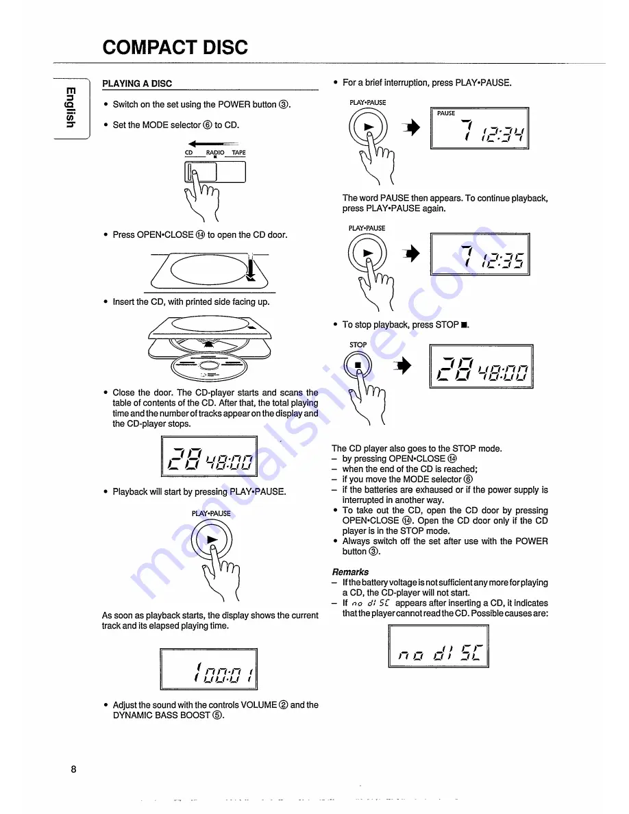 Magnavox AZ 9340 Скачать руководство пользователя страница 8