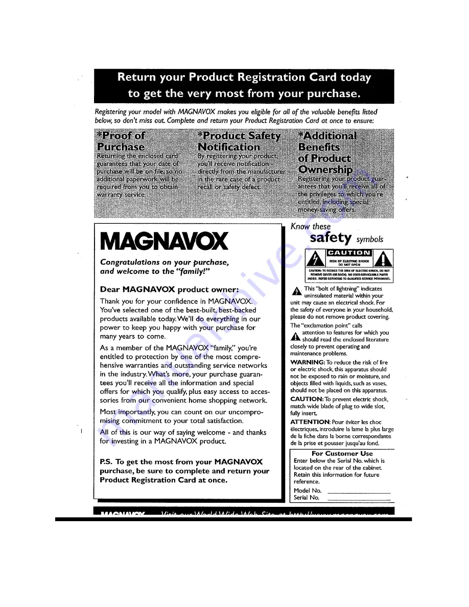 Magnavox MPD720 Owner'S Manual Download Page 2