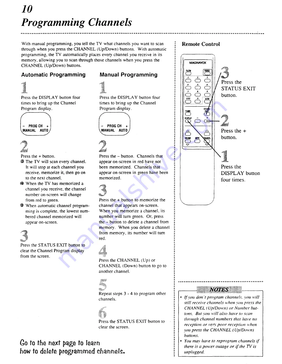 Magnavox PR0910X Owner'S Manual Download Page 10