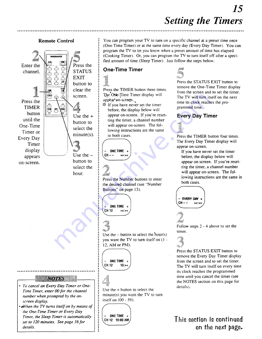 Magnavox PR0910X Owner'S Manual Download Page 15