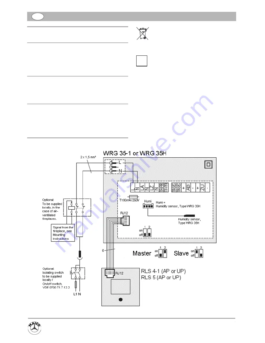 Maico WRG 35 Mounting And Operating Instructions Download Page 60