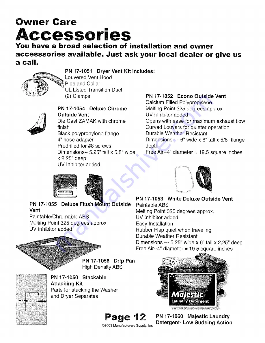 Majestic Appliances MJ-9200D Owner'S Manual Download Page 13