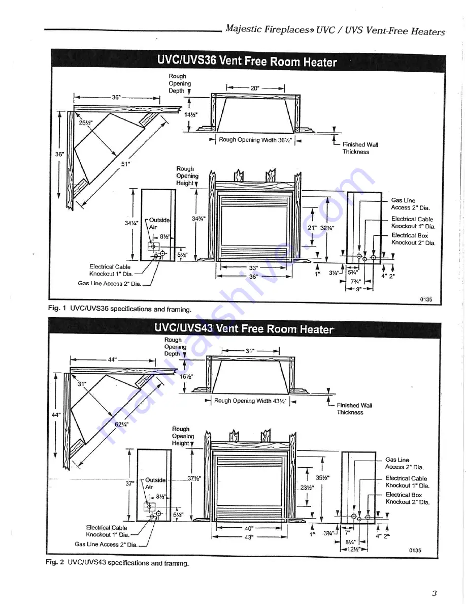 Majestic fireplaces UVC36 Скачать руководство пользователя страница 5