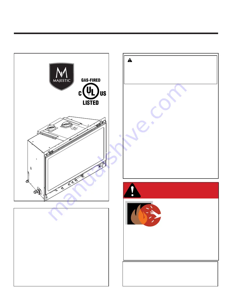 Majestic MDVI30IL Owner'S Manual Download Page 1