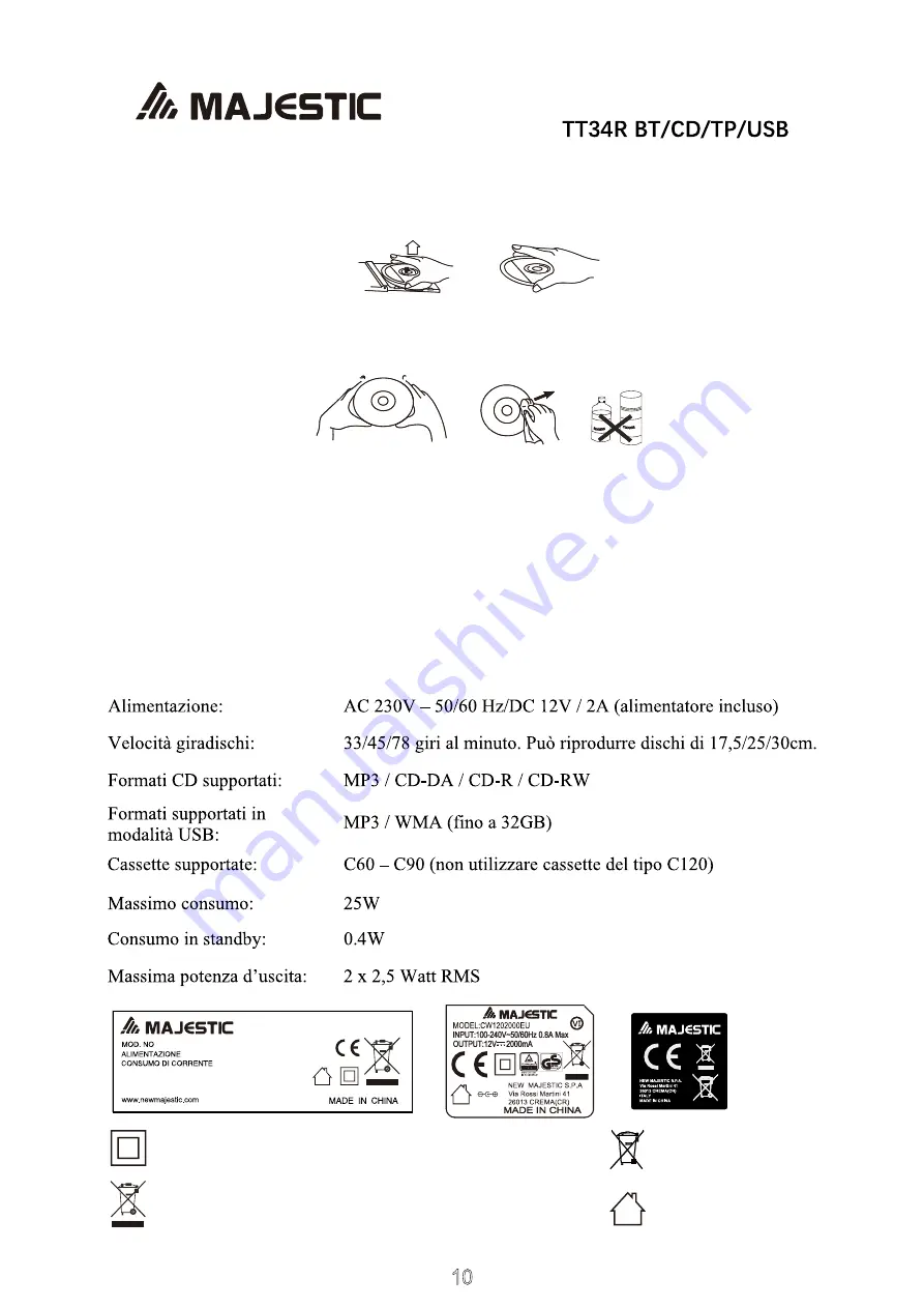 Majestic TT 34R BT/CD/TP/USB Скачать руководство пользователя страница 11