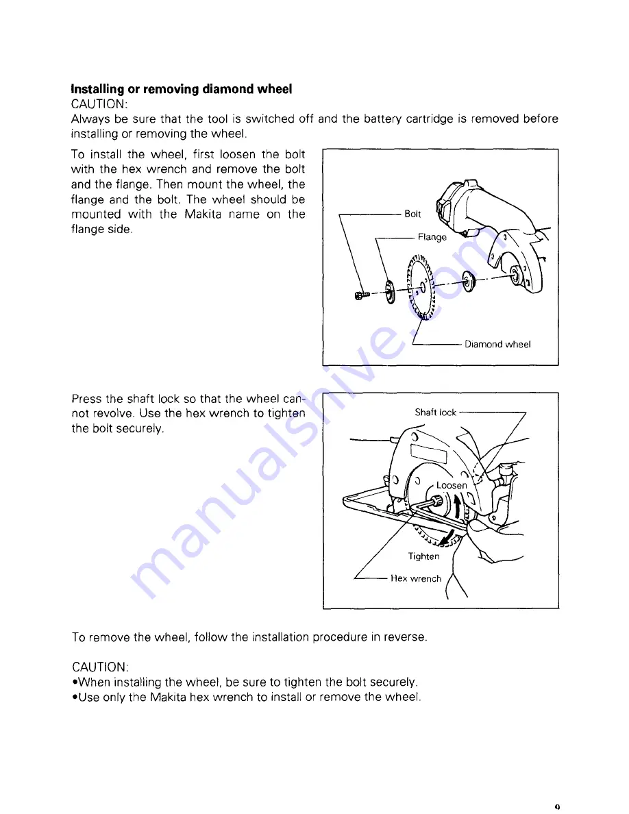 Makita 4191DZ Instruction Manual Download Page 9