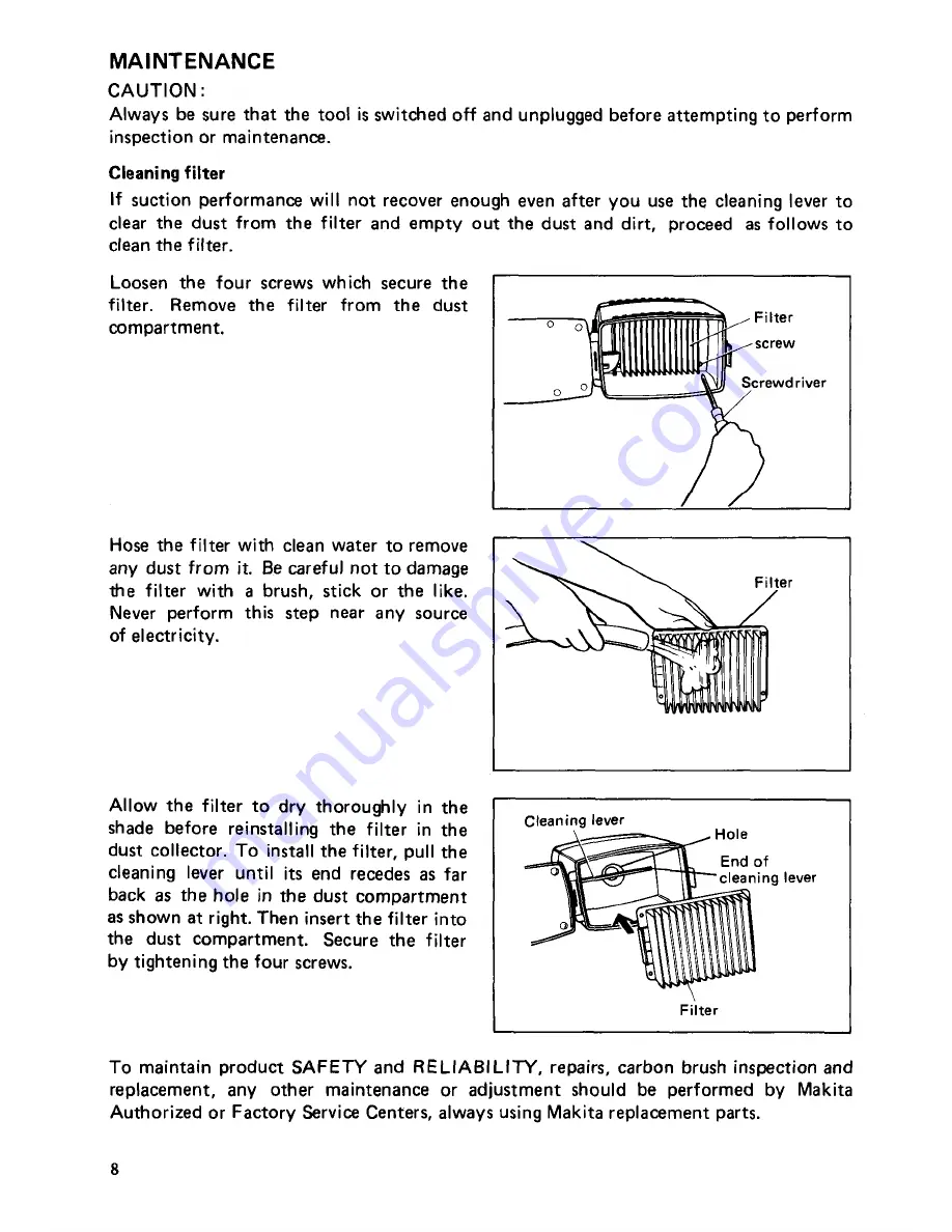 Makita 420S Instruction Manual Download Page 8