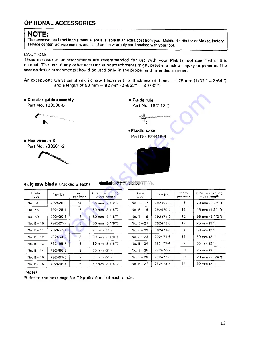 Makita 4301BV Instruction Manual Download Page 13