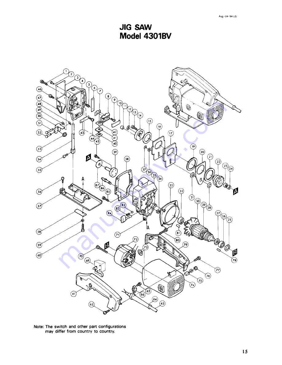 Makita 4301BV Instruction Manual Download Page 15