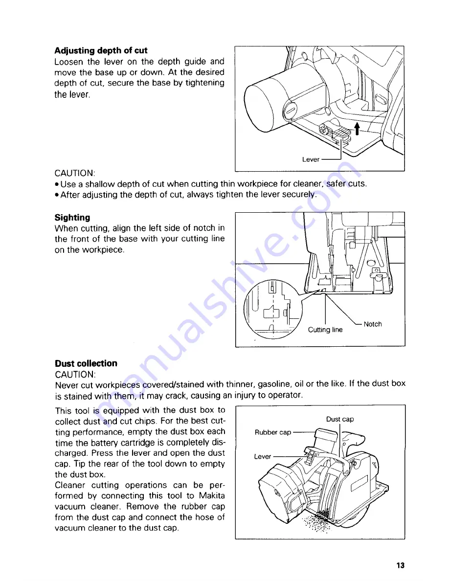 Makita 5046DWB Instruction Manual Download Page 13