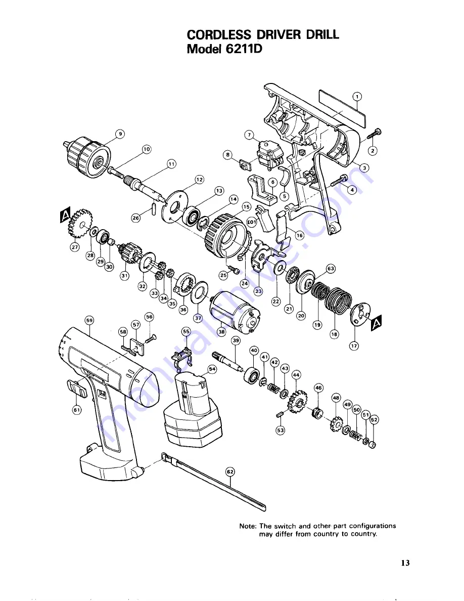 Makita 6211DH Скачать руководство пользователя страница 13