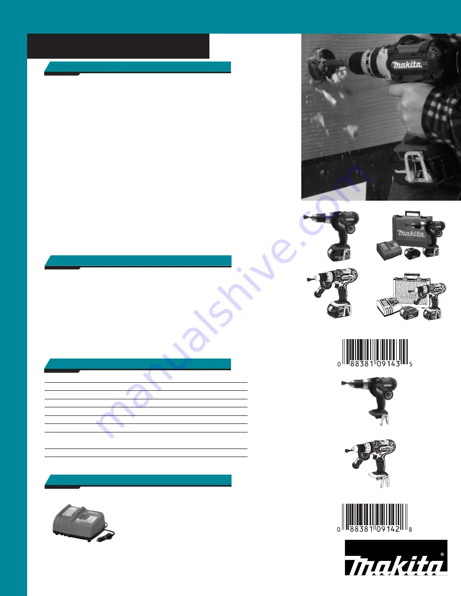 Makita BHP454 Specifications Download Page 2