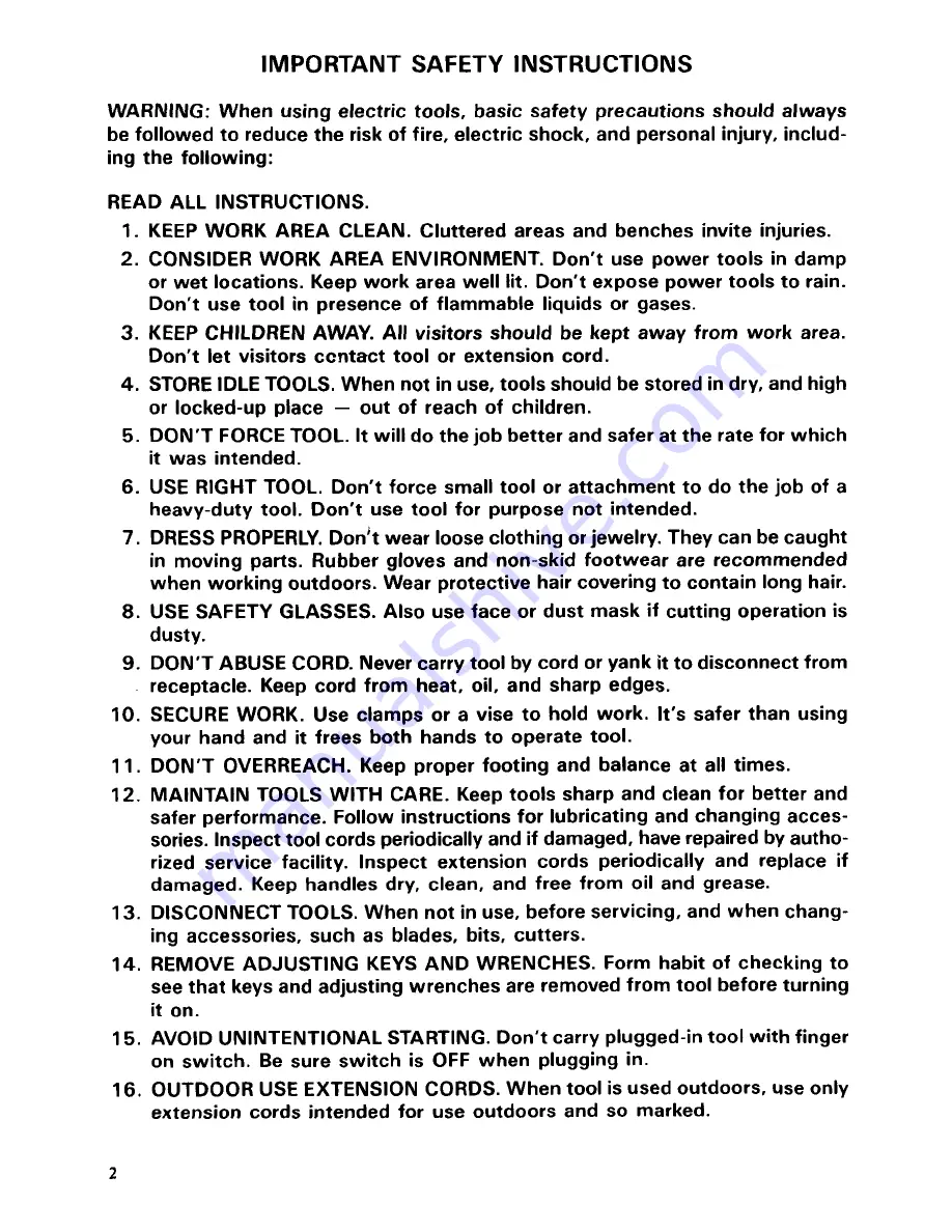 Makita CURVED PLANER 1001 Instruction Manual Download Page 2