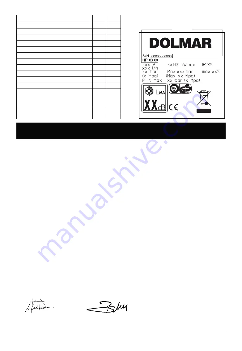 Makita Dolmar HP-6000 Instruction Manual Download Page 21