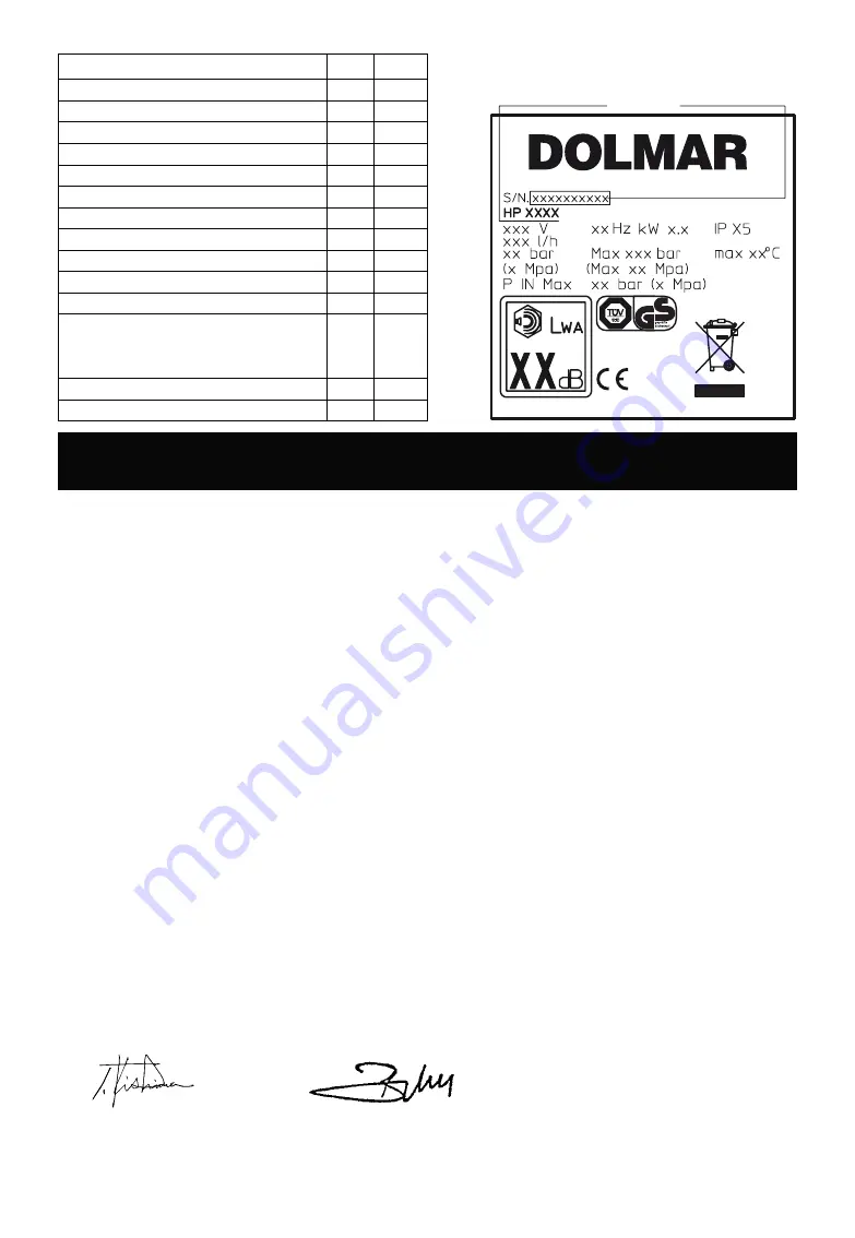 Makita Dolmar HP-6000 Instruction Manual Download Page 31