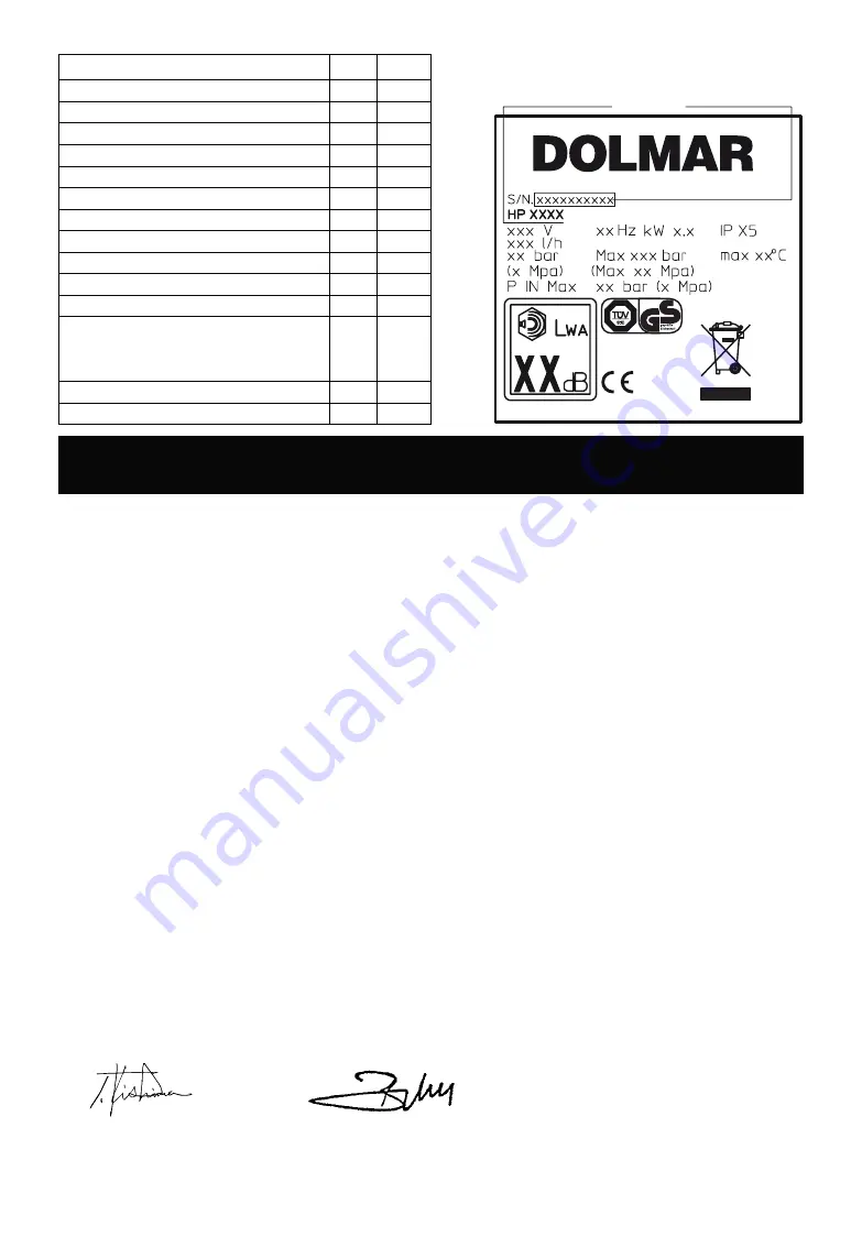 Makita Dolmar HP-6000 Instruction Manual Download Page 66