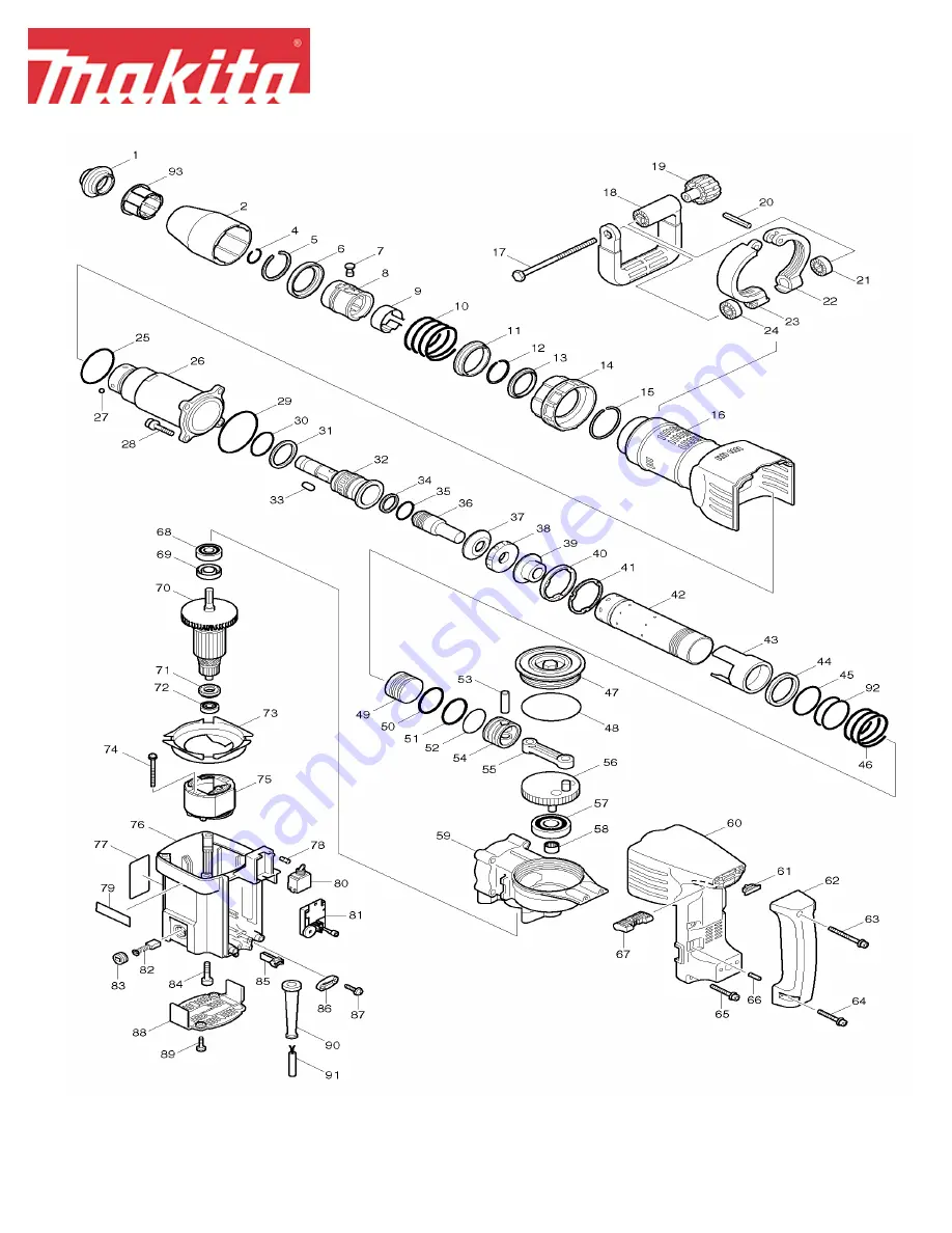 Makita HM1202C Parts Breakdown Download Page 1