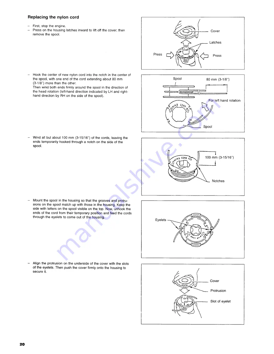 Makita RBC221 Original Instruction Manual Download Page 20