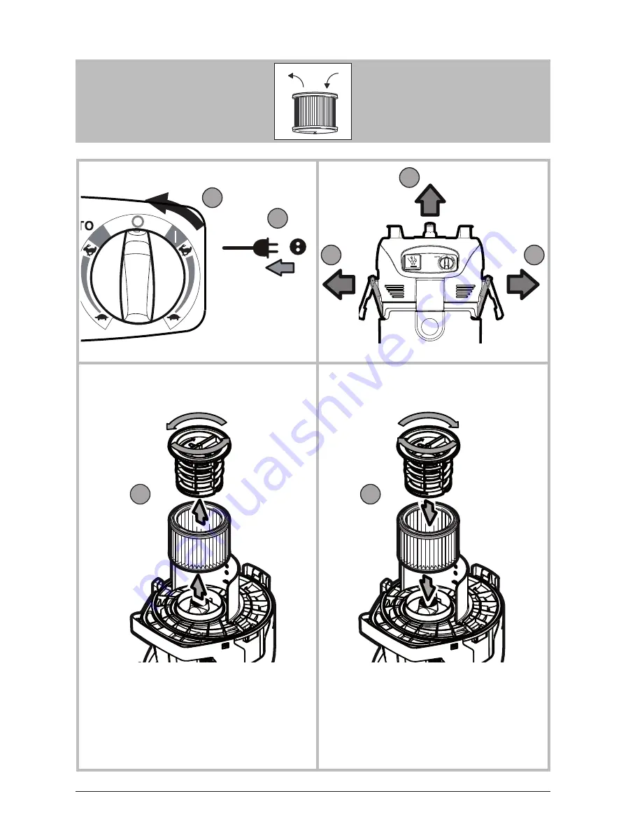 Makita VC3012L Operating Instructions Manual Download Page 8