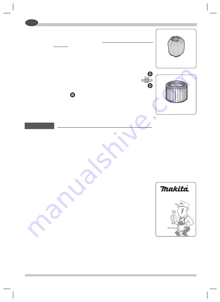 Makita VC3510 Instruction Manual Download Page 144