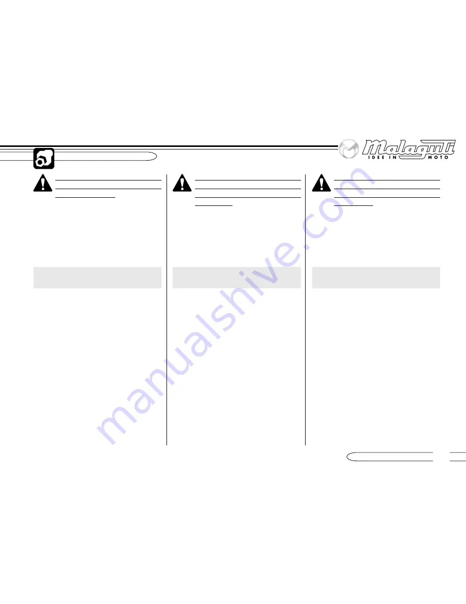 Malaguti GRIZZLY Owner'S Manual Download Page 139