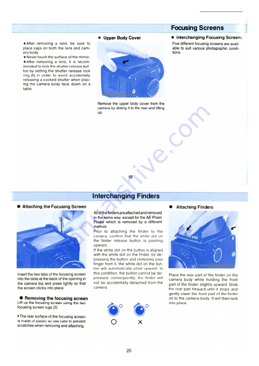 Mamiya M645J Instructions Manual Download Page 11