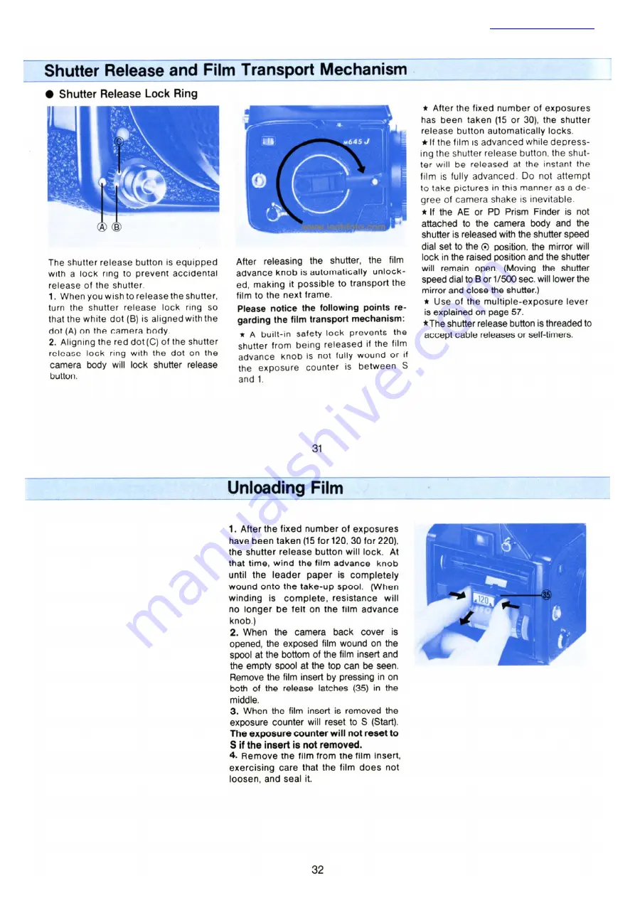 Mamiya M645J Скачать руководство пользователя страница 17