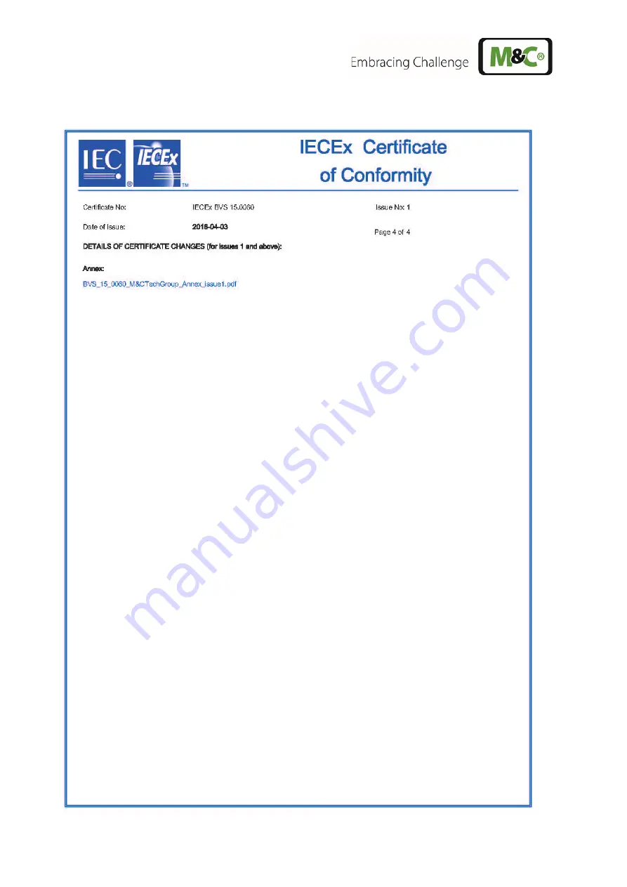 M&C HEX4-135 Instruction Manual Download Page 30