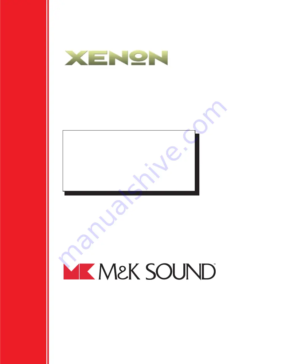 M&K Sound LCD-25 Operation Manual Download Page 1