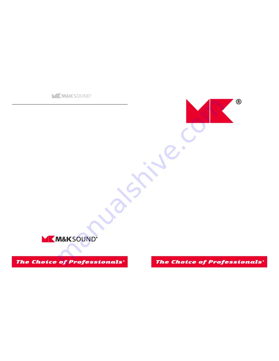 M&K Sound MPS1620P Operation Manual Download Page 1