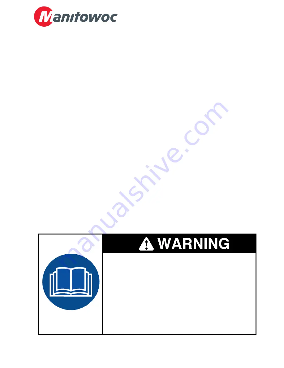 Manitowoc 12000-1 Скачать руководство пользователя страница 1