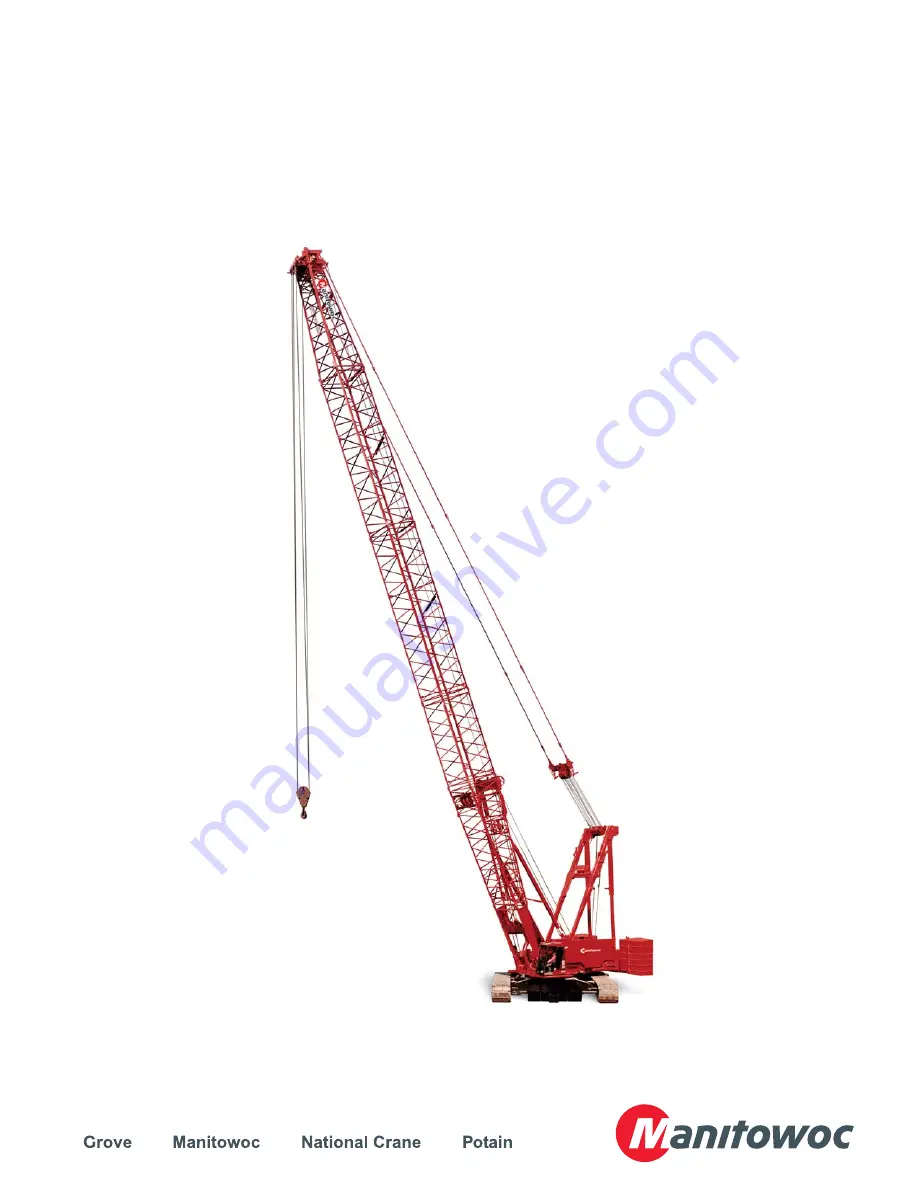 Manitowoc 2250 MAX-ER 2000 Operator'S Manual Download Page 1