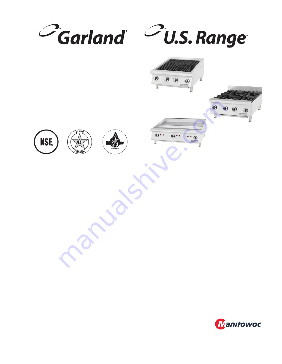 Manitowoc Garland GTBG24-AB24 Service Manual Download Page 1