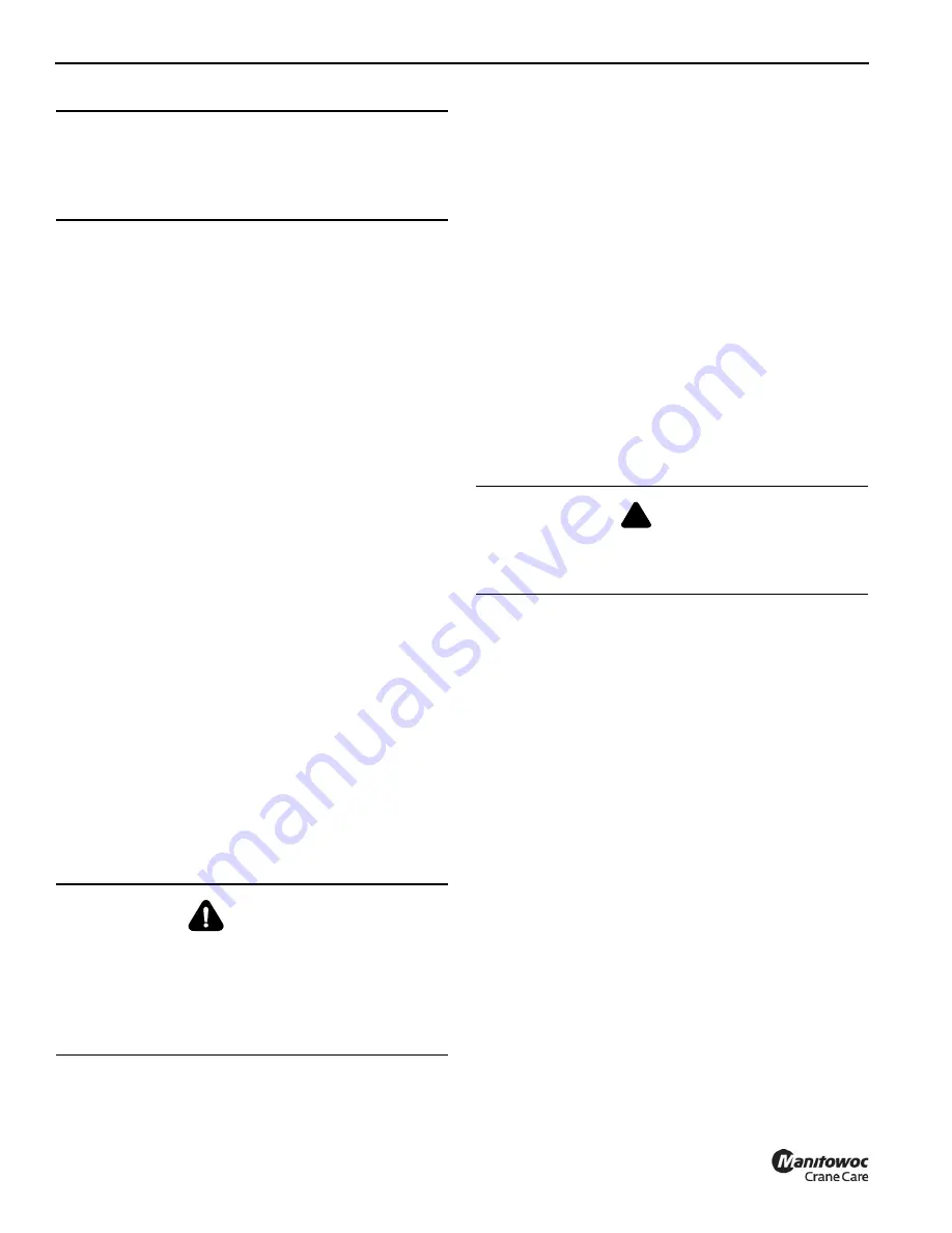 Manitowoc National Crane 600E-2 Operator'S Manual Download Page 76