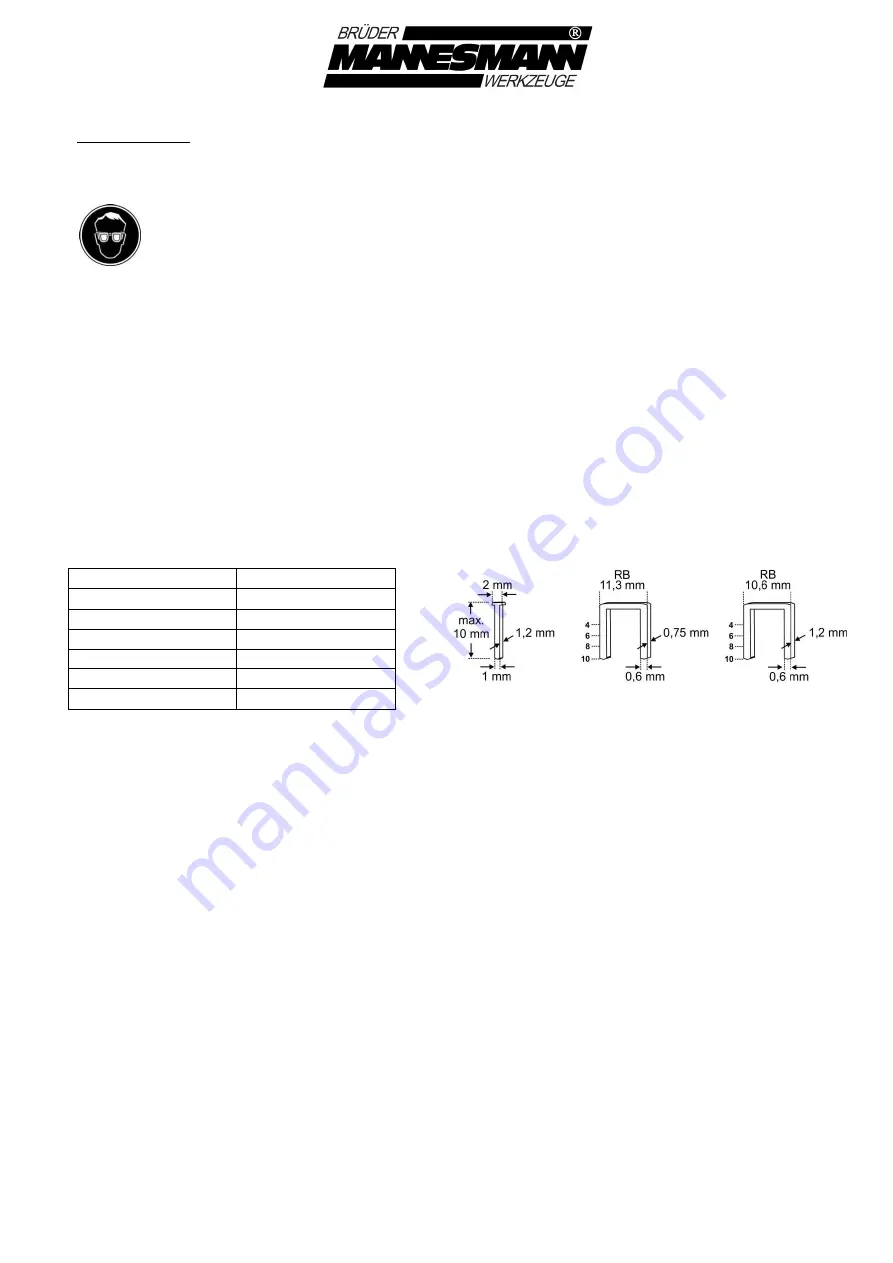 Mannesmann 17050 Instruction Manual Download Page 4