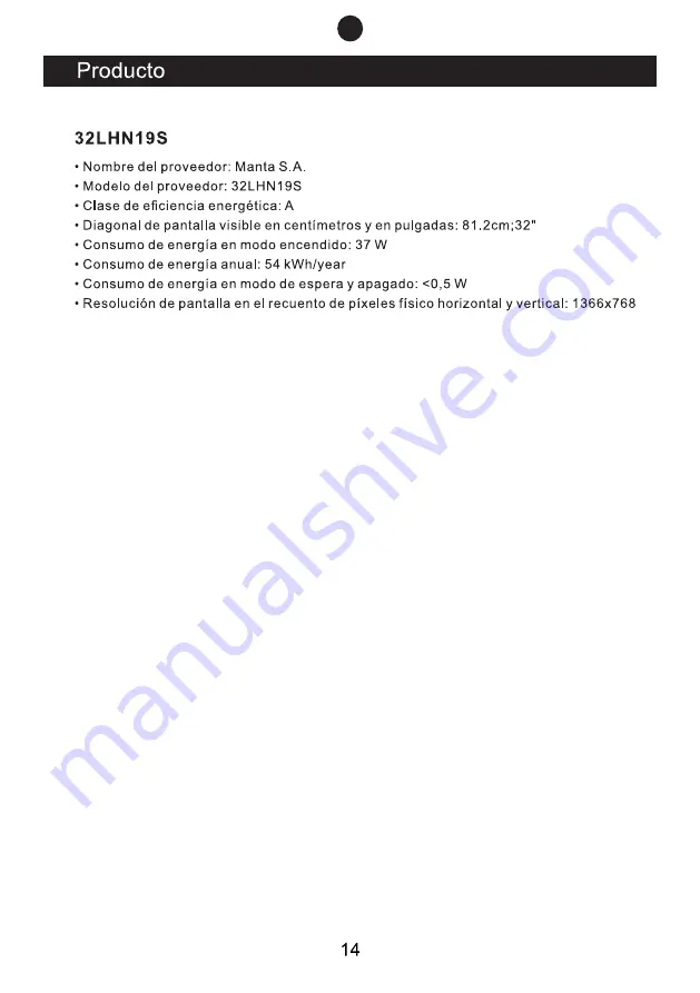 Manta 32LHN19S User Manual Download Page 54