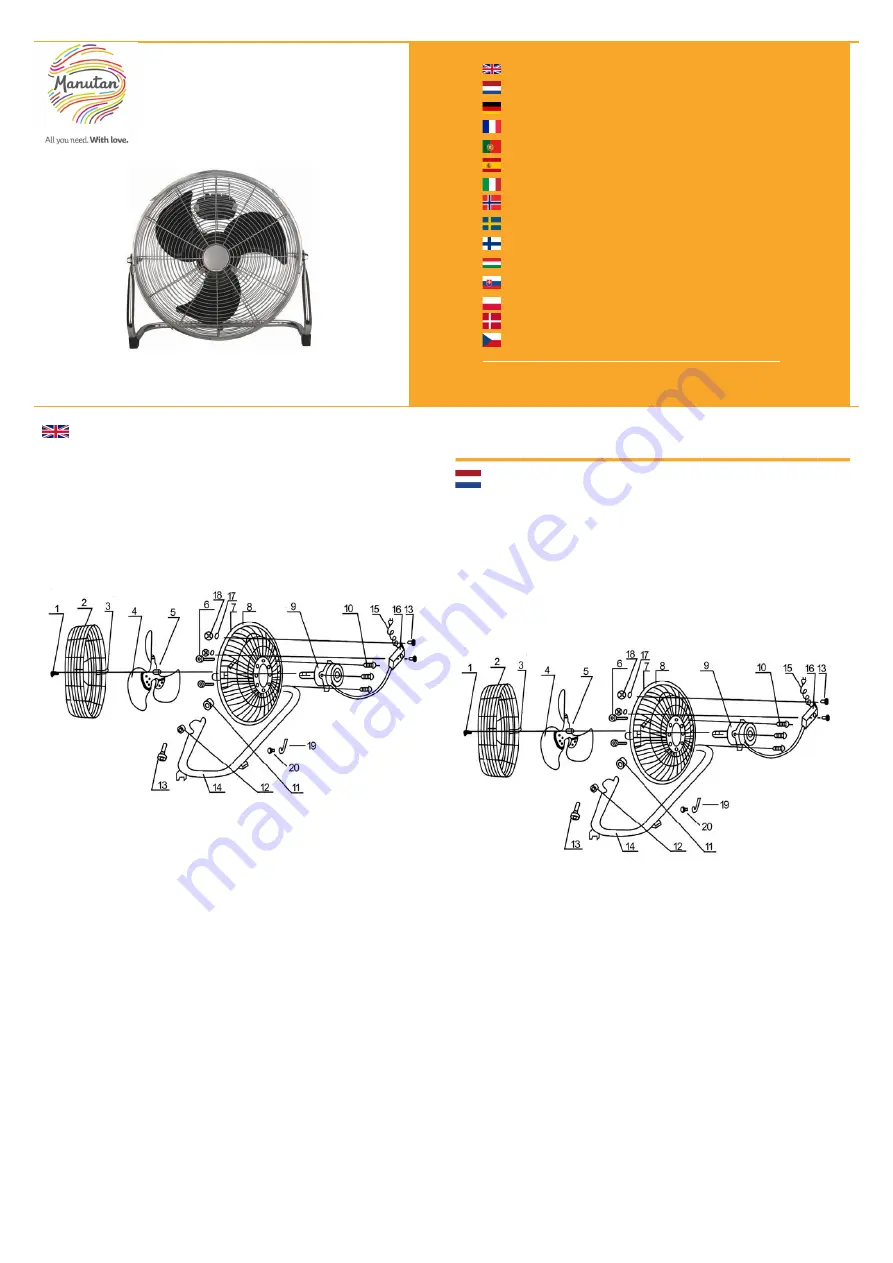 Manutan A154366 User Manual Download Page 1