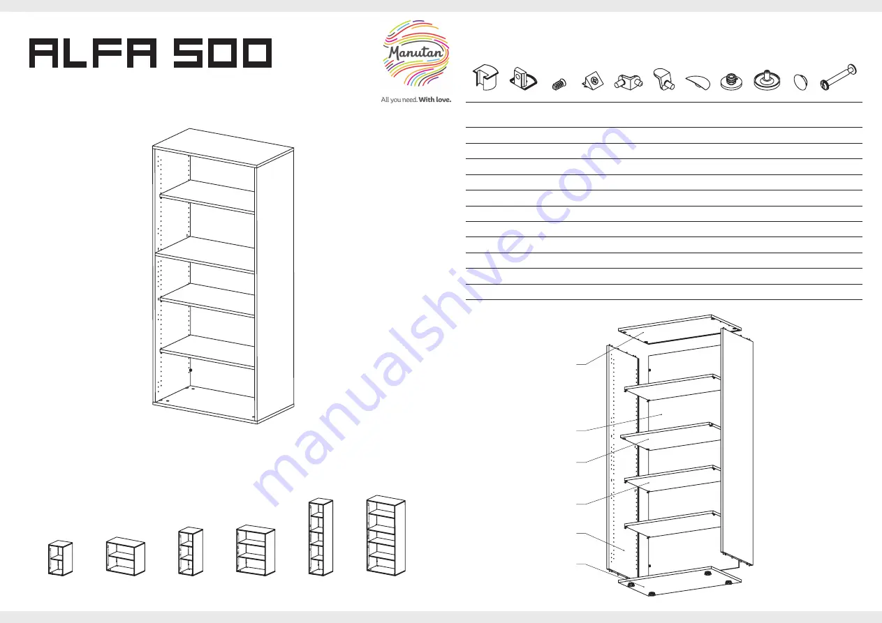 Manutan ALFA 500 Скачать руководство пользователя страница 1